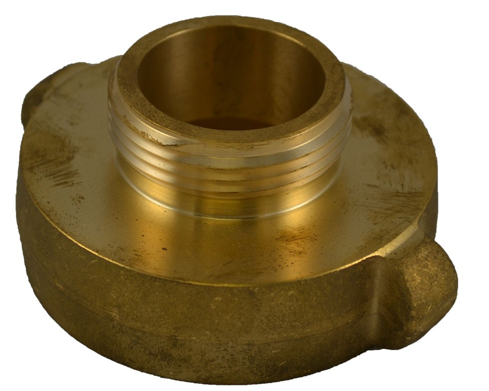 A37, 1.5 National Standard (NST) Female X 1.5 National Pipe Straight Thread Male Adapter Brass, Rockerlug Tested to 500 psi