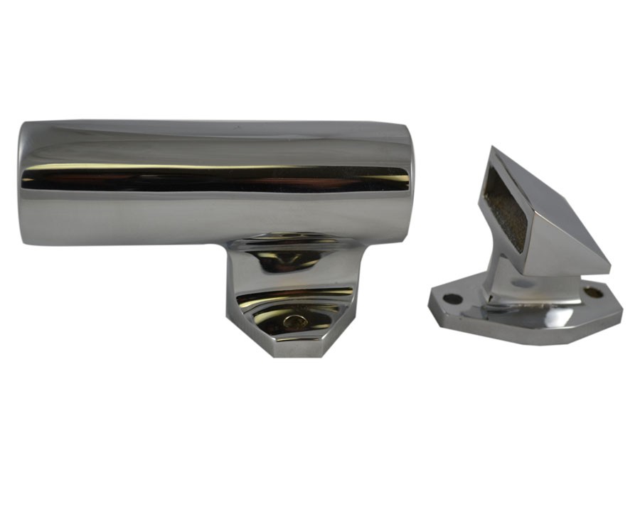 CH55, Crowbar Holder Set Raised Style Chrome Plated Brass