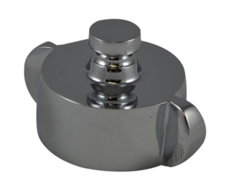 HC27, 1 National Standard Thread (NST) Female Cap Brass Chrome Plated without Chain, Rockerlug Tested to 500 psi