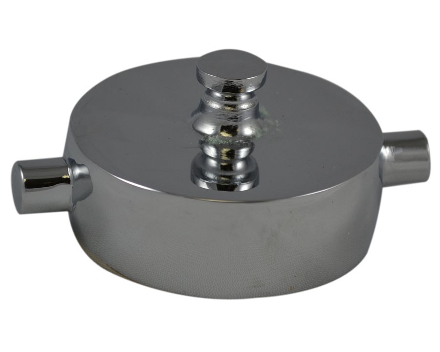 HC27, 2 Customer Thread Female Cap Brass Chrome Plated without Chain, Rockerlug Tested to 500 psi