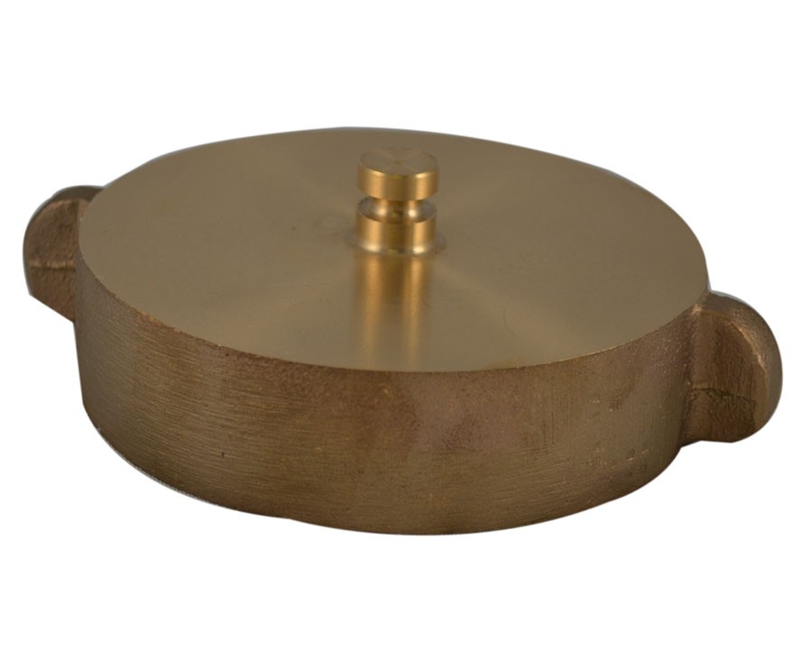 HC27, 4 Customer Thread Female Cap Brass without Chain, Rockerlug Tested to 500 psi