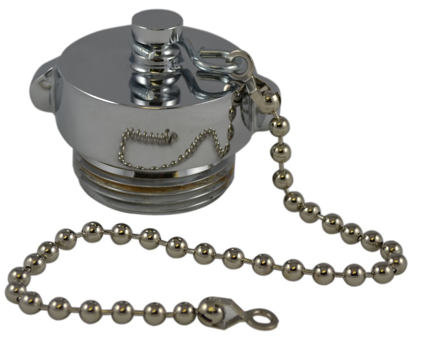 HPC30, 3.5 Customer Thread Male Plug with chain Rockerlug Chrome Plated