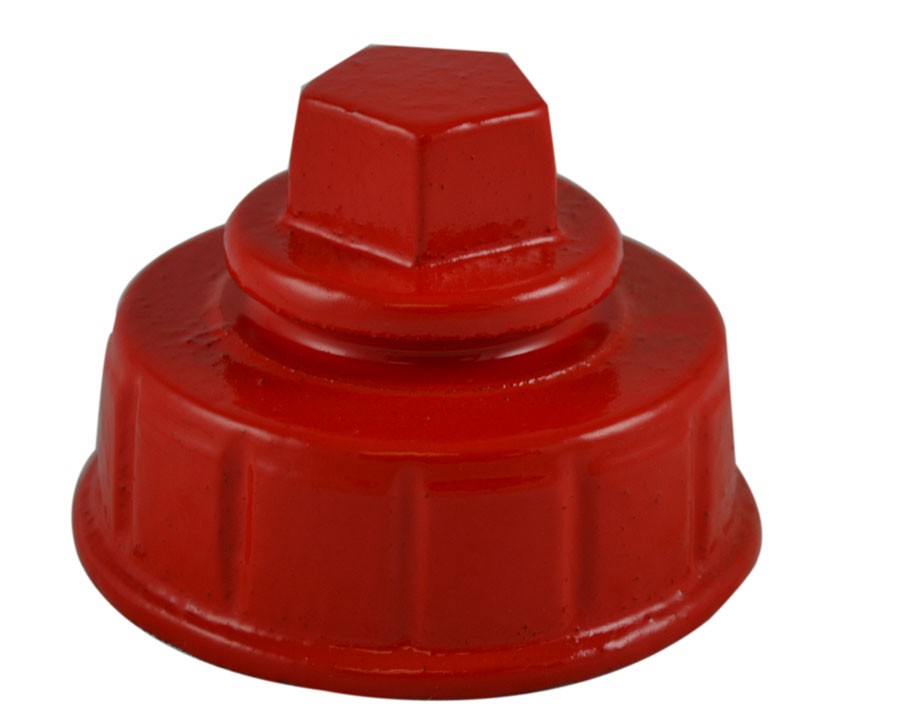 HC73, 4.5 Customer Thread Female Hydrant Cap with out Chain, Painted