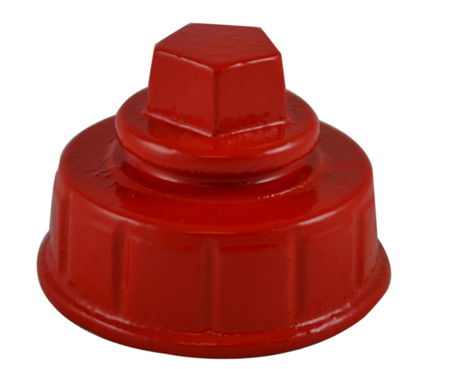 HC73, 2.5 Customer Thread Female Hydrant Cap with out Chain, Painted