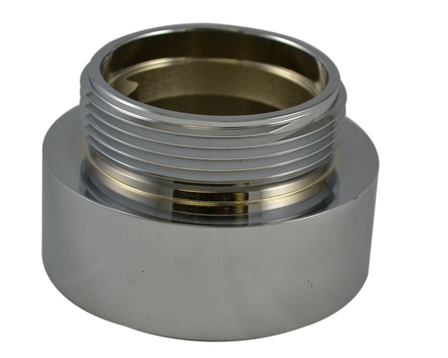 IL35, 3 National Pipe Thread Female X 2.5 National Standard Thread (NST) Male Brass Chrome Plated, Internal Lug Bushing