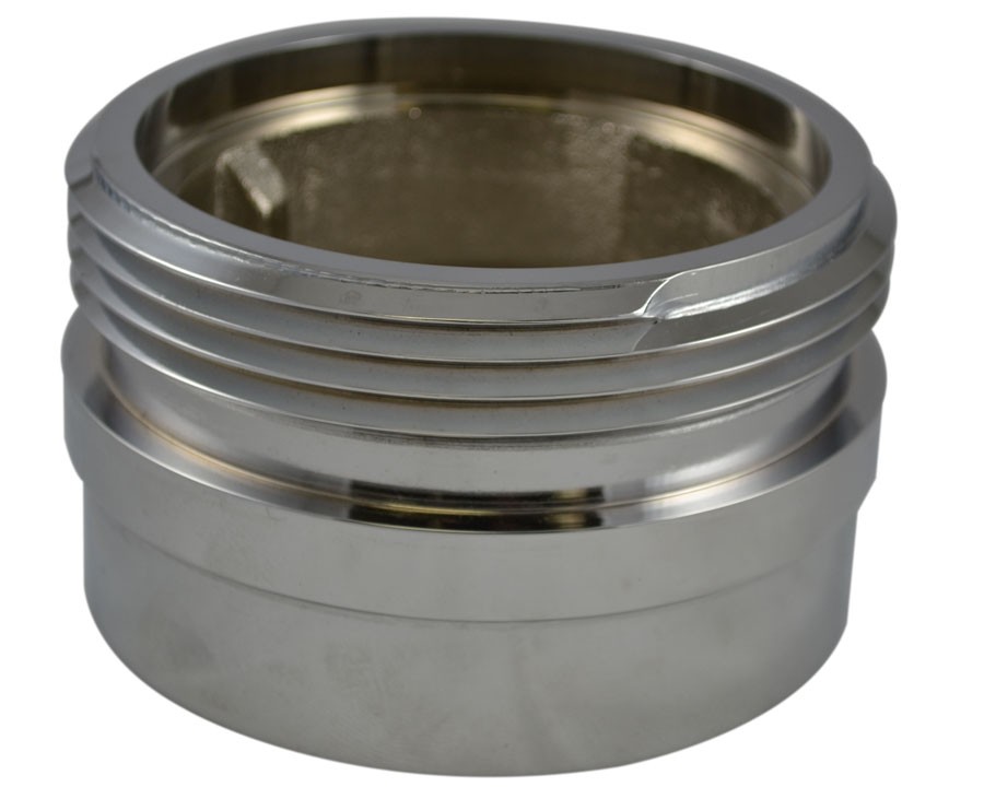 IL35, 4.5 National Pipe Thread Female X 4.5 Customer Thread Male Brass Chrome Plated, Internal Lug Bushing