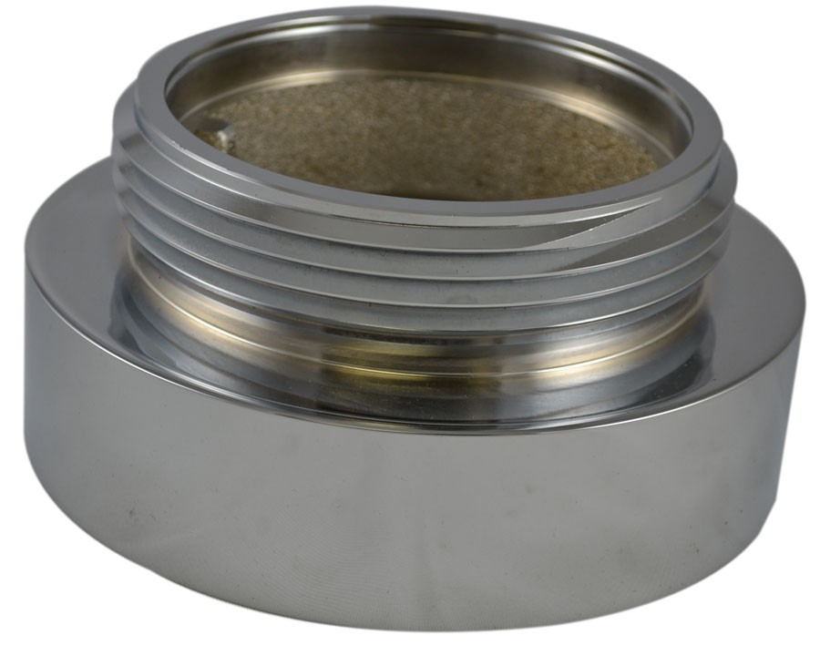 IL35, 6 National Pipe Thread Female X 4.5 Customer Thread  Brass Chrome Plated, Internal Lug Bushing