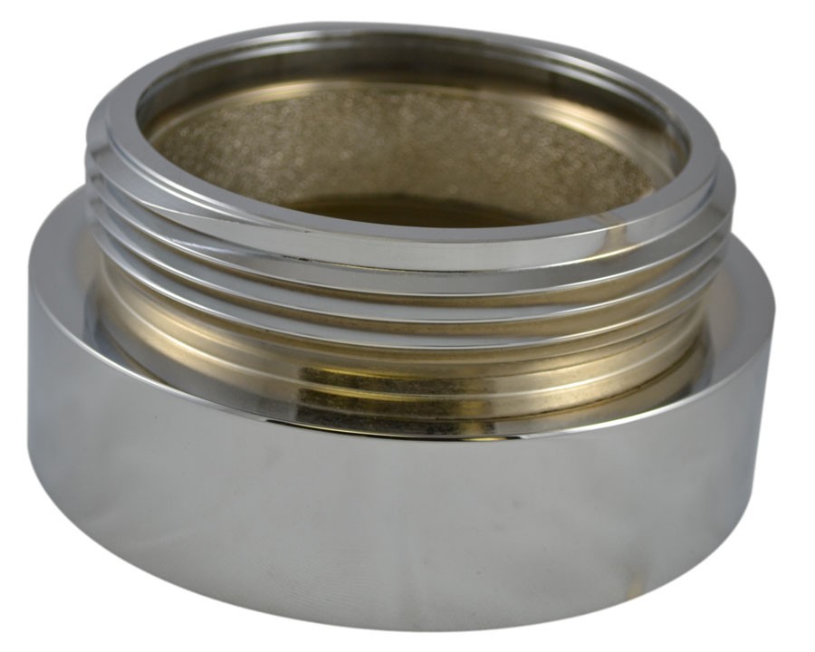 IL35, 6 National Pipe Thread Female X 5 Customer Thread Male Brass Chrome Plated, Internal Lug Bushing