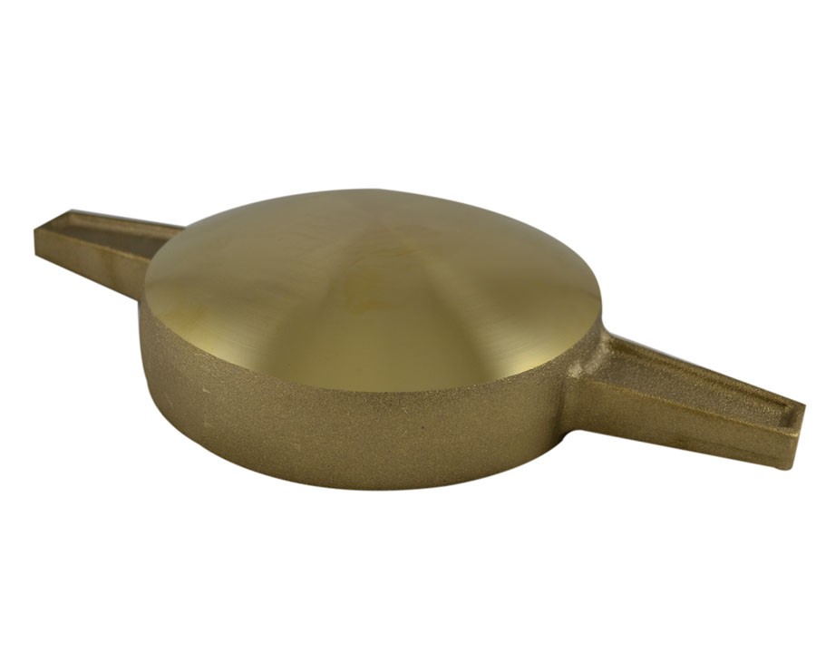 LHC26P, 6 Customer Thread  Brass, Pressure Cap Plain Face, Recessed Long Handle Tested to 500 psi