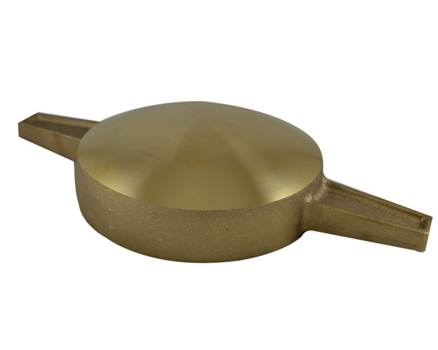 LHC26P, 3.5 National Standard Thread (NST)  Brass, Pressure Cap Plain Face, Recessed Long Handle Tested to 500 psi