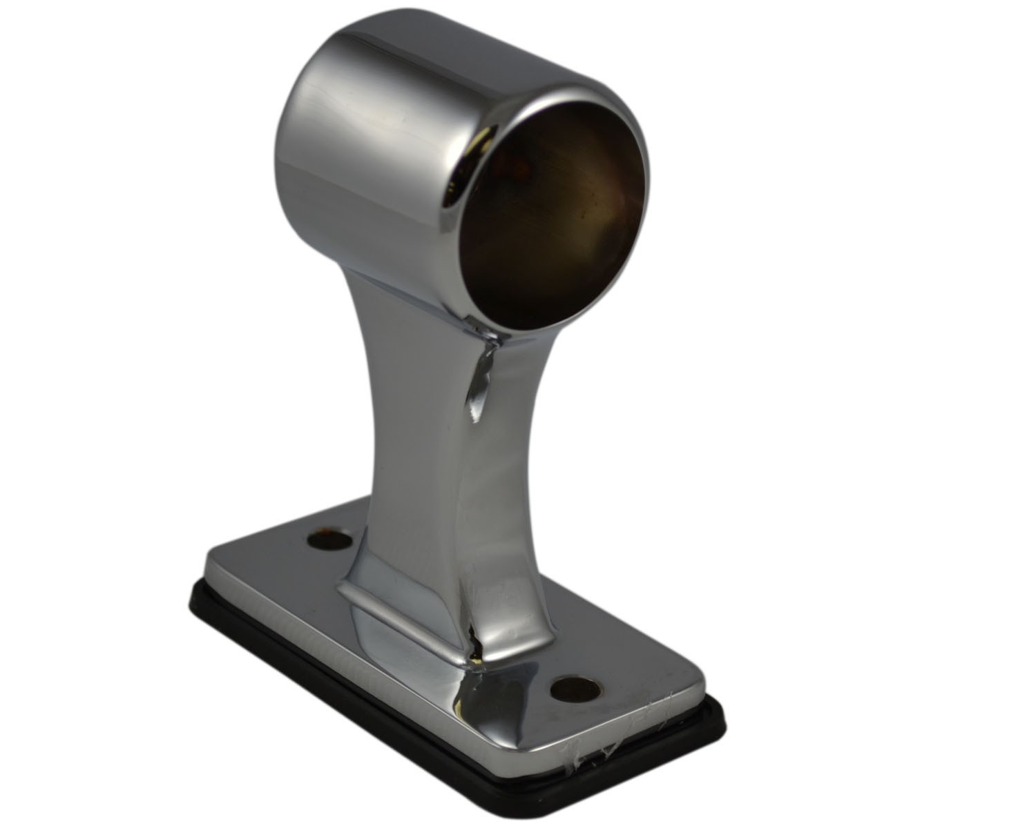 ZRB57, Rail Bracket End Mount Special Zinc Chrome Plated with Finger Sleeves, Handrail Bracket