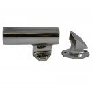 CH55, Crowbar Holder Set Raised Style Chrome Plated Brass