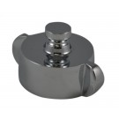 HC27, 1 Customer Thread Female Cap Brass Chrome Plated without Chain, Rockerlug Tested to 500 psi