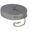 HCC28, 6 Customer Thread Cap RL with Chain Brass Chrome Plated