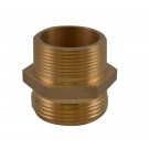 HDM32, 1 Customer Thread Male X 1 Customer Thread Male Nipple Brass, Hex Adapter