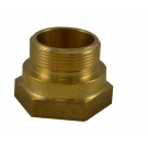 HFM34, 1 National Standard Thread (NST) Female X 1 National Pipe Straight Hose Thread Male Hex Bushing Brass, Hex Bushing Made of Brass