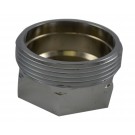 HFM34, 1.5 Customer Thread Female X 1.5 Customer Thread Male Bushing Brass Chrome Plated, Hex Bushing Made of Brass