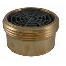 IL35S, 4 National Pipe Thread Female X 4.5 National Standard Thread (NST) Male Brass, Internal Lug Bushing with Screen