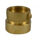 SDF33S, W/SCRN 1.5 National Pipe Thread (NPT) Female X 2.5 National Standard Thread (NST) Female Swivel Brass, Double Female Swivel Coupling with Screen