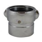 SDF33, 3 Customer Thread Female X 2.5 Customer Thread Rockerlug Swivel Brass Chrome Plated, Double Female Swivel Coupling