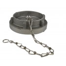 ST82, 2 1/2", Storz Blind Cap with Chain, Aluminum Hardcoated