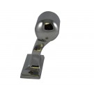 ZRB57, Rail Bracket End Mount Left Offset Zinc Chrome Plated, Handrail Bracket