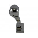 ZRB57, Rail Bracket End Mount Right Offset Zinc Chrome Plated, Handrail Bracket